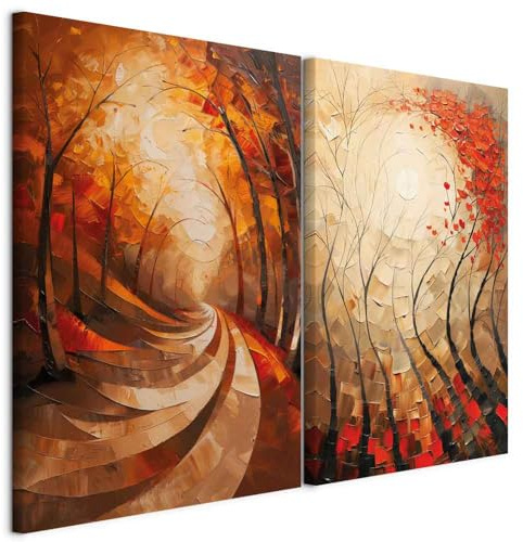 murando - Wandbilder Set Natur 40x30cm 2 Teilig je 20x30cm Collage 2er Mehrteiligen Gemälden Vlies Leinwandbild Kunstdrucke Leinwanddrucke - Schlafzimmer Romantische c-H-10079-b-a