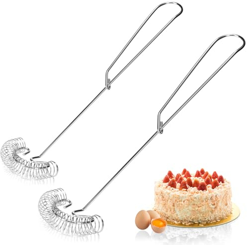 TINA.WIN 2x Frusta A Spirale In Acciaio Inox 304 ，Frusta Da Cucina, Frustas A Spirale Lavabile In Lavastoviglie, Egg Mixing, Small Handheld Stirrer For Beverages, Sauces, Kitchen Cooking Tool