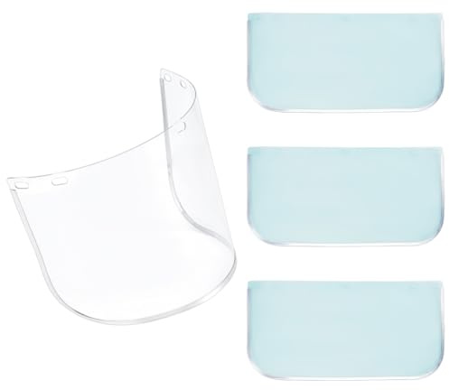 WADORN 6 Stück Gesichtsschutz Ersatz 39.4x19.9cm Sicherheits Gesichtsschutzschild Aus Durchsichtigem PET Zum Schleifen Schneiden Passend Meisten Marken Für Vollständigen Gesichtsschutz Staubnebel