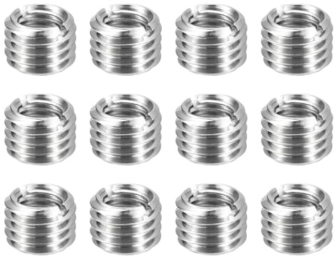QUARKZMAN 12pcs Raccord De Filetage M14 x 2 Male Vers M10 x 1.5 Femelle Longueur 10mm Ecrous De Reduction En Acier Inoxydable Manchons Auto-Taraudeurs Filetes Reducteurs