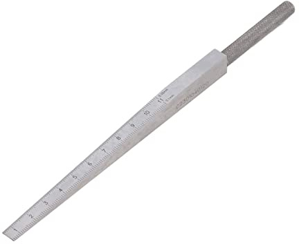 Generic Spessimetro a Cuneo Strumento Conico in Acciaio Inossidabile con Scala Chiara per Misurazioni Accurate 0,5‑11 Mm Ottimo per Ingegneri e Tecnici