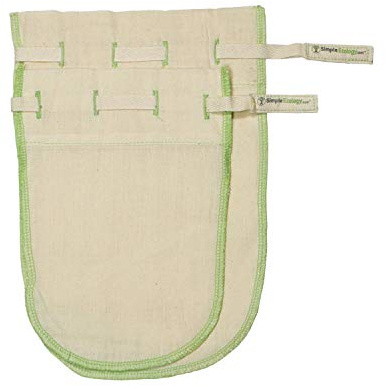 Simple Ekology Worlds Best Återanvändbara ekologisk bomull muslin fina nät ansträngande väskor - kaffefilter uppsättning med 2 (M, S) (kall bryggkaffe sil, häll över kaffefilter)