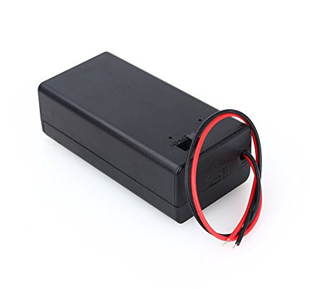 TOPINCN DC 9V Batteriehalter Boxen Dauerhafter Kunststoff schwarzer 9V Batterie Aufbewahrungskoffer mit EIN/AUS-Schalter für Kabel, 3er-Pack