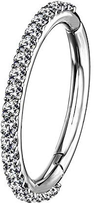 OUFER 16G Rostfreier Stahl Knorpel Ohrringe Fünf Petal Clear CZ Blume Tragus Helix Earrings Knorpel Ohrstecker