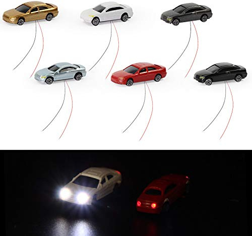 Evemodel 12 STK. Spur Z 1:200 Modell Autos PKW mit Beleuchtung 12V