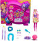 Barbie Color Reveal Peinados Cupcake, muñeca Sorpresa de Juguete con Accesorios para el Pelo y Mascota (Mattel HBG39)
