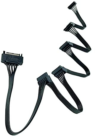 Bolwins L45S Sata - Cable divisor SATA de 15 pines a 5 conectores SATA hembra de 15 pines (85 cm)