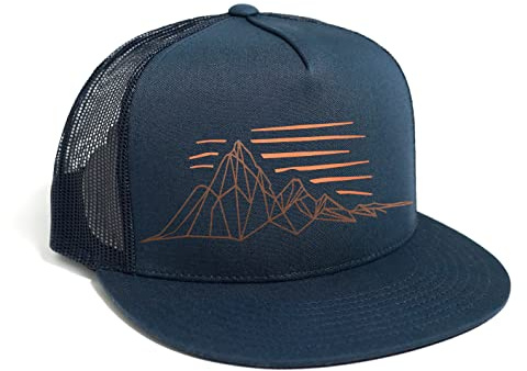 DEPARTED Herren Mesh Trucker Hat mit Print/Motiv - Snapback Cap - No. 98, Coastal Navy