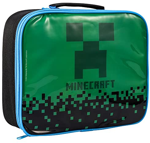 Zawadi Global Minecraft Borsa termica rettangolare per il pranzo per ragazzi e ragazze, dimensioni perfette per imballare snack caldi o freddi per scuola e viaggi, senza BPA