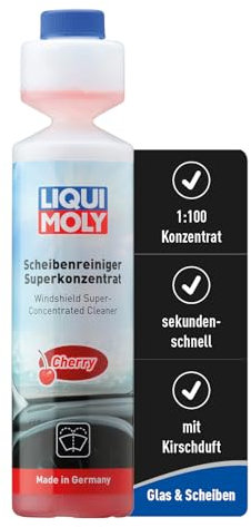 LIQUI MOLY Scheibenwischwasser Scheibenreiniger-Superkonzentrat Cherry, Art.-Nr. 21706 I 250 ml Scheiben-Wischwasser Konzentrat mit Kirsch-Duft für eine schnelle Reinigung I Mischverhältnis 1:100