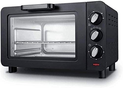 CAZARU Mini Four, Mini Four électrique Noir avec minuterie, Petit Four électrique ménager Petit Four 15 litres Four électrique Four à Convection de comptoir Grille-Pain