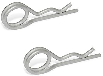 Ganter Normelemente | Federstecker | Edelstahl | GN 1024-NI-4-D | 2 Stück | doppelte Windung | Durchmesser 4mm