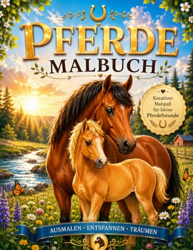 Pferde Malbuch: Eine bunte Welt voller Pferdeabenteuer, für Kinder und Teenager zum Ausmalen und Entspannen. Mit einzigartigen Motiven, die viel Freude und Kreativität mit sich bringen.