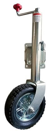 QICBYING Anhänger Stützrad - Anschraubbarer Wagenheber Mit Drehbarer Zunge, Mit 25,4cm Rad, Klappbarer Anhängerheber, Drehbares Bootsanhänger-Wagenheberrad, 900kg Tragkraft, 25,4cm Hub, Für Boote