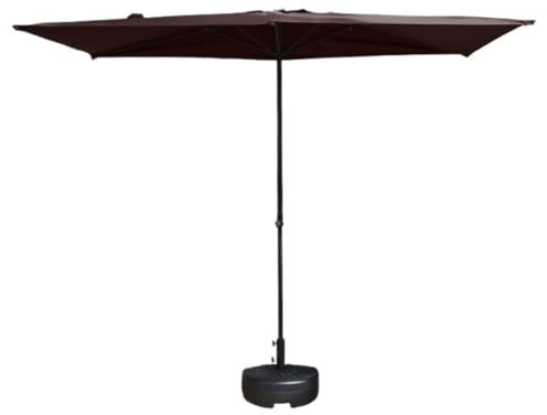 Terrassenschirm Sonnenschirm Marktschirm Outdoor 8,2ft/250cm Terrassenschirm Strandschirm Mit Hebeknopf Marktschirm Mit Sockel Sonnenschirme im Freien Gartenschirm (Color : B, Size : 250cm/8.2ft)