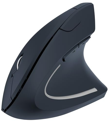 Techly 369212 Mouse Verticale Ottico Wireless 1600 Dpi Ergonomico Nero