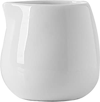 Small Milk jug,Creamer Jug,Churn Jug,A Milk Cup with V-Shaped Tip,Coffee Sauce Boat Can Be Used in Family Hotels and Kitchen,White Milk(Size:Medium) (Size : S)