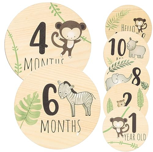 ifundom Baby-karten-set Aus Holz Monatsscheiben Baby-dusche Einzigartiges Baby-wachstumsfoto-requisit
