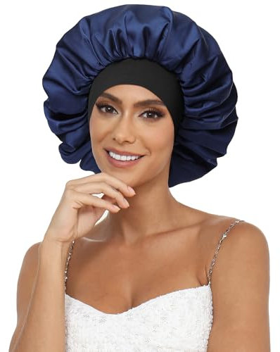 WELROG Doppelseitig Satin Haarhaube für Damen - Schlafhaube Seide zum Nacht Haarhaube für die Nacht für Damen Bonnet Sleep Cap