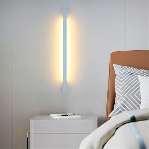 GZZBMY LED Innen Spiegelleuchte Kreative Lange Moderne Wandleuchte Acryl Eitelkeit Beleuchtung Leuchten Wandlampe 3000K/4500K/6000K Aluminium Wandlicht Lampen für Wohnzimmer (Weiß Warms Licht,180CM)