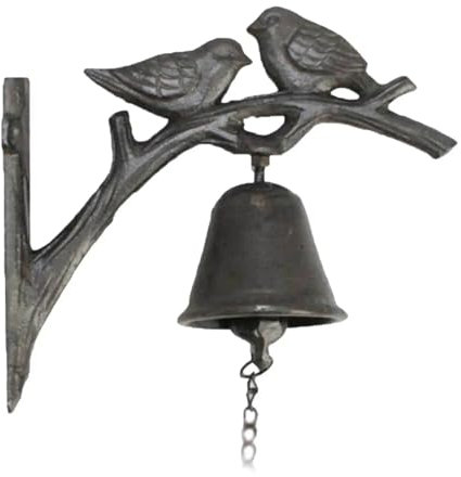 Vintage Design Doorbell Garden Cast Iron Doorbell Wall Bell Door Knocker Rustic Welcome Entrance Porch Decorative Doorbell