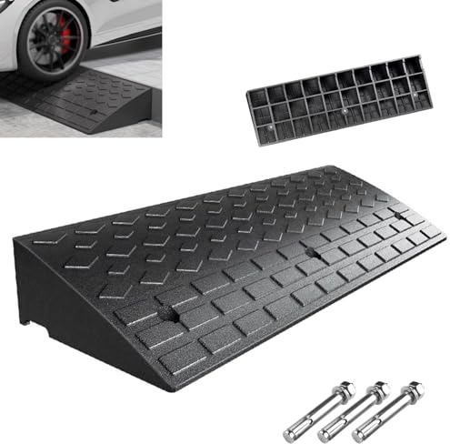 WXXSHGDW Rampa di Marciapiede Rampa di Accesso, Rampa in Gomma, Altezza di Salita 4-15 Cm, Pedana per Disabili, Capacità di Carico 5000 Kg, per Vialetto, Banchina di Carico, Marciapiede, Auto(100*25*4
