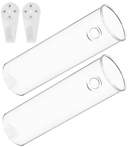 OFFSCH 2stücke Wandmontierte Glasvase Transparente Dekorative Reagenzglas-vasen Für Frische Blumen Und Grünpflanzen Kreative Hydroponische Wanddekoration Für Wohnzimmer Küche Schlafzimmer