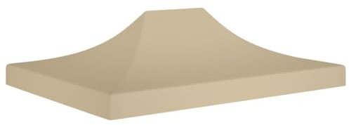 Oxford 600D Ersatzdach für Pavillon 4,3 x 2,9 x 1 m, beige, PVC-beschichtet, einfache und schnelle Montage, versenkbare Oberseite, UV-beständig