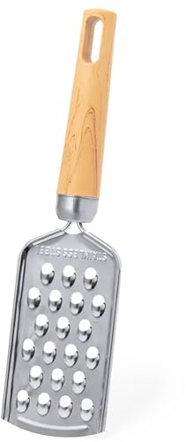 Stainless Steel Cheese Grater with Ergonomic Handle for Parmesan Cheese Hard Cheese with Hanger in Handle, Easy to Clean and Handy 235 mm x 56 mm in Kraft Paper