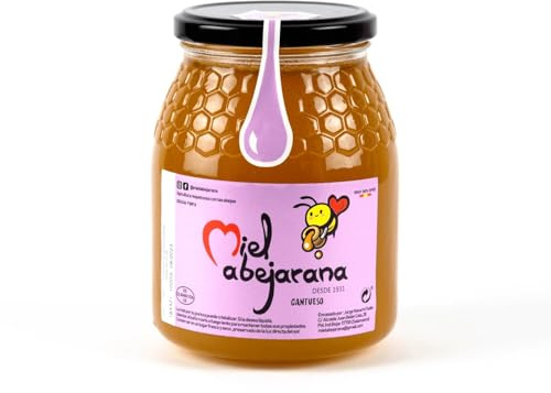 Miel de Cantueso 1kg Cruda Sin Filtrar Ni Pasteurizar Pura de Abeja y Natural Conserva sus Propiedades al ser Recolectada en Frio Sabor Suave y Equilibrado Origen España Envase Reutilizable