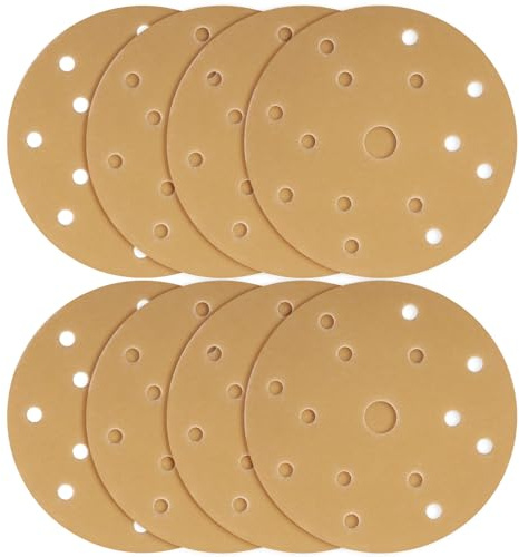 150mm Sanding Discs, 40 Pcs 6inch 15-Hole Hook and Loop Sandpaper for 150mm Random Orbital Sander(320 Grits)
