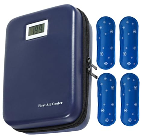 Borsa Termica Contenitore Termico con Display della Temperatura | Borsa Refrigerante per Pillole 9-12 Ore Viaggio In Auto Lavoro Conservazione Quotidiana Viaggio Aereo Campeggio
