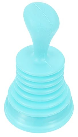 SOPOTUTU Toilettenpömpel Kunststoff mit Saugnapf Abflussreiniger für Waschbecken und Dusche Handlicher Griff Blau für Toilette und Badewanne