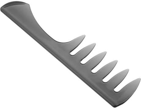 Pettine Parrucchiere a Denti Larghi Nero in Plastico per Styling Chioma | Design Vintage Retrò, Denti Lisci e Arrotondati, Uso in Salone per Pettinatura e Modellatura Quotidiana