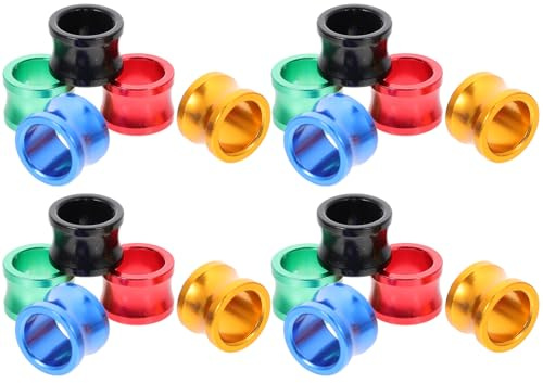 Veemoon Anneaux de Pattes en Aluminium Colorés pour Pigeons Voyageurs 20 Pièces pour Identification D’Oiseaux Élevage et Suivi des Volailles