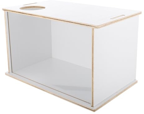 GANAZONO Caja De Arena Acrílica para Hámsters y Chinchillas 25,2 x 15,2 x 14,5 Cm Función De Baño y Descanso para Jerbos y Ratones