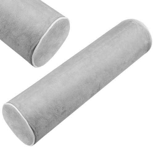 Uonlytech Almohada para Cervicales Cilíndrica Redonda de PU Memoria Que No se Deforma, Adecuado para Soporte Lumbar Dormir de Lado, para Rodillas y Pantorrillas