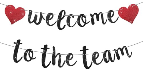 TIESOME Benvenuto nel team Banner, Ghirlanda Welcome to The Team Banner di benvenuto per nuovi dipendenti, Banner di benvenuto, nuovo dipendente, insegnante, colleghi e squadre