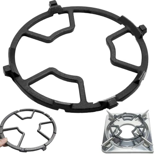 Seutmrou Gasherd Gusseisen Wok Ring, WOK Ring Support, Universal Rutschfeste Gaskocher Aufsatz Wok Zubehör für Küche Gaskocher Kaffeekocher Backofen Campingkocher Zubehör