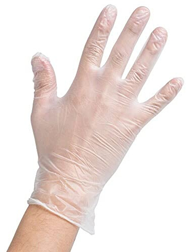 Gloveman GL6623_1 Vinyl Gloves, Powder Free, Large (Pack of 100), clear
