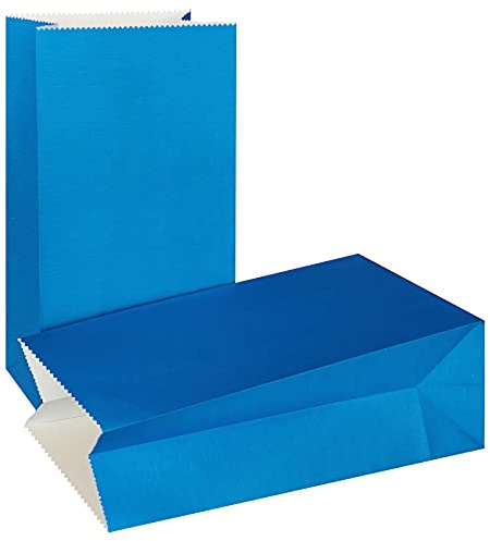 KEYYOOMY Kleine Papiertüten in leuchtenden Farben, königsblau, Partytüten für Hochzeit, Babyparty, Kindergeburtstag, 50 Stück, 11,9 x 6,1 x 2,4 cm