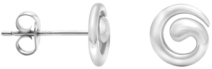 SOFIA MILANI - Damen Ohrringe 925 Silber - Ohrstecker als Welle Spirale