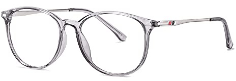 ZUVGEES Mode Runden TR90 Blaulichtfilter Lesebrille für Herren und Damen Lightweight Anti-blaue Computerbrille