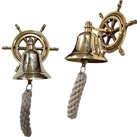 Campana in ottone per nave, montaggio a parete come volante volante Design ottone decorativo della nave Campana | Oceano Marittimo Home Decor
