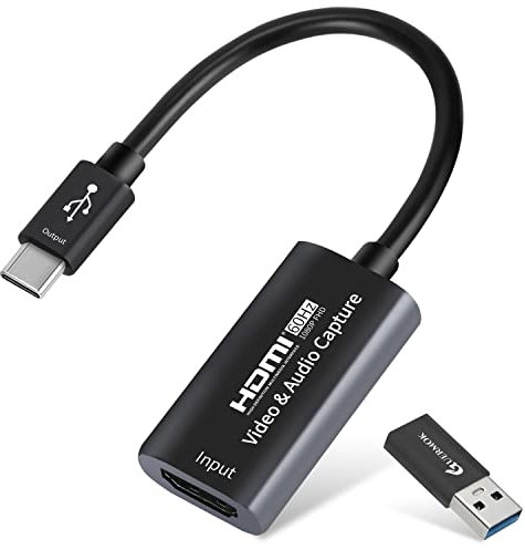 Carte de Capture vidéo, USB 3.0 HDMI vers USB C, 4K 1080P60, appareils de Capture pour Jeux vidéo en Direct, Compatible avec Windows Mac OS pour PS 4/5, Switch2/1