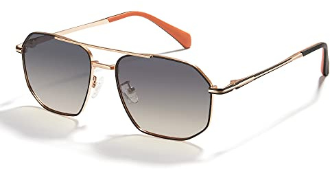 Cyxus Sonnenbrille für Herren, polarisiert, klassisch, UV400, zum Autofahren, Angeln, Reisen, 10-hellbraun