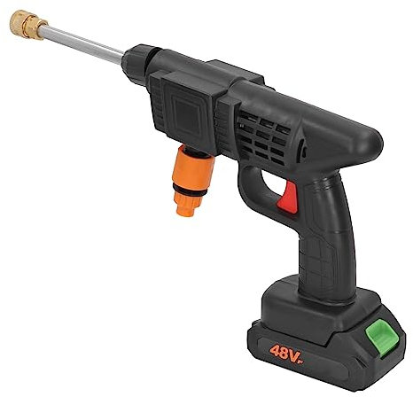 Idropulitrice per Auto Ad Alta Pressione, Idropulitrice Potente Uscita 90 Bar Alimentato a Batteria 100-240 V Portata 15 M Portatile per Barca (Spina UE)