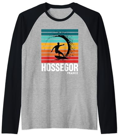 Surf Hossegor Frankreich Beach Vintage Retro Surfen Raglan
