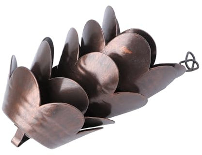BESPORTBLE 1m Metallkette Für Dachrinne Blütenblattform-regenkette Zum Umleiten Von Regenwasser Regenfänger Mit Glockenspielen Und Bechern Für Garten Und Terrasse