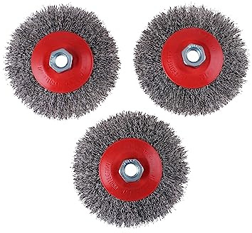 ONLISUM 3x Drahtbürste Gewellter Draht 115mm M14 Rostfrei Kegelbürste Für Winkelschleifer